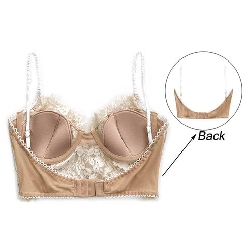 Classic Bra Ultra Thin Lace Underwear Push Up Brassiere Lingerie Transparent Eyelash Bralette