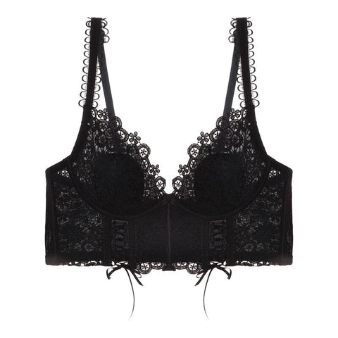 French Classic Bra Embroidered Lace Underwear Ultra Thin Push Up Brassiere Lingerie Gather Underwire Bralette