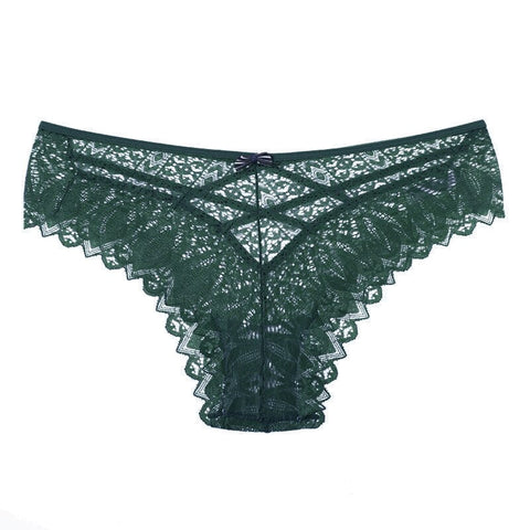 Panties Lace Underwear Low-Waist Thong Hollow Out G String Briefs Solid Comfortable Female Lingerie