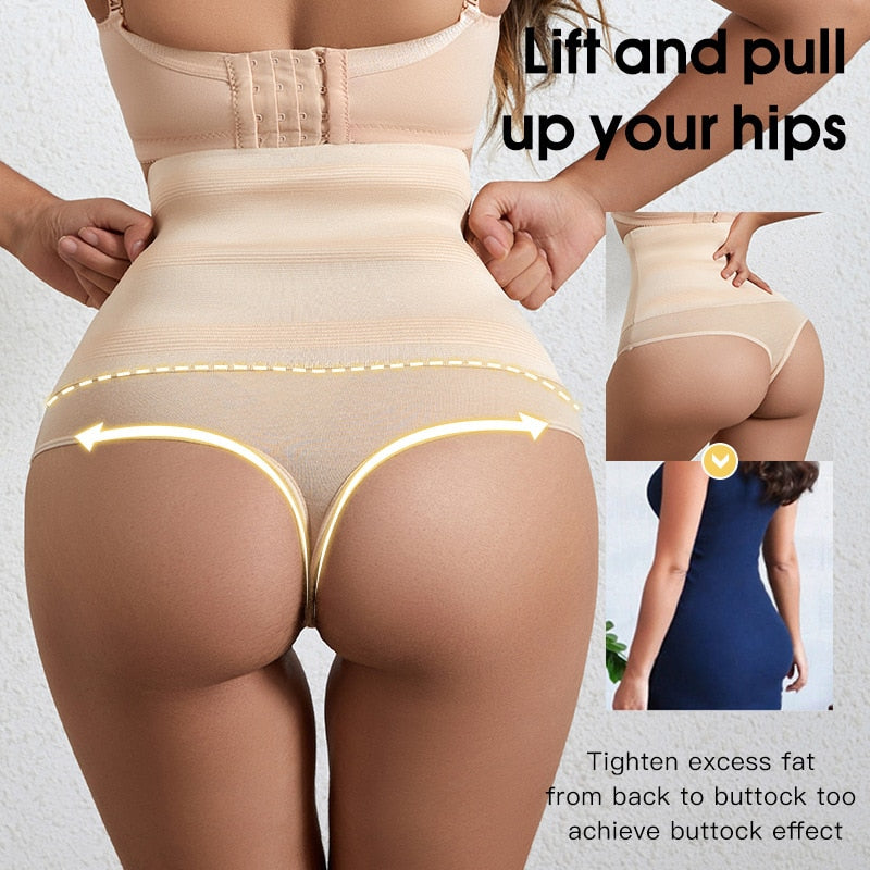 High Waist Shaping Panties Breathable Body Shaper Slimming Tummy Underwear Butt Lifter Seamless Plus Size Shaperwea