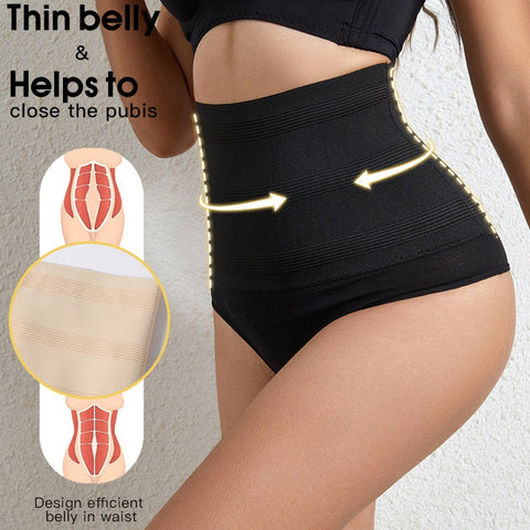 High Waist Shaping Panties Breathable Body Shaper Slimming Tummy Underwear Butt Lifter Seamless Plus Size Shaperwea