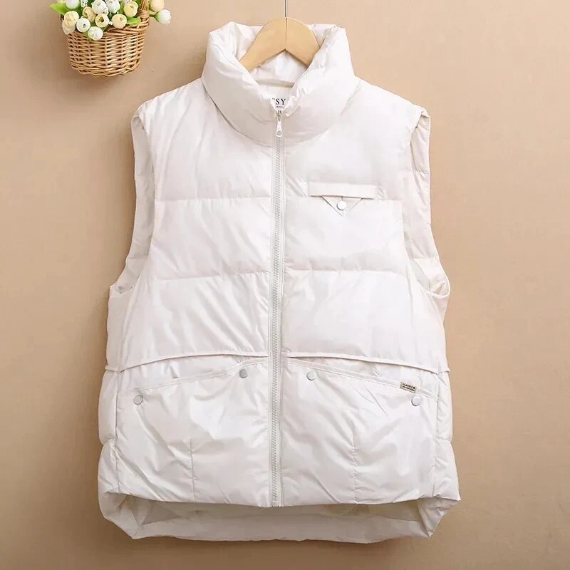 Korean Sleeveless Down Vest: Autumn/Winter Warmth