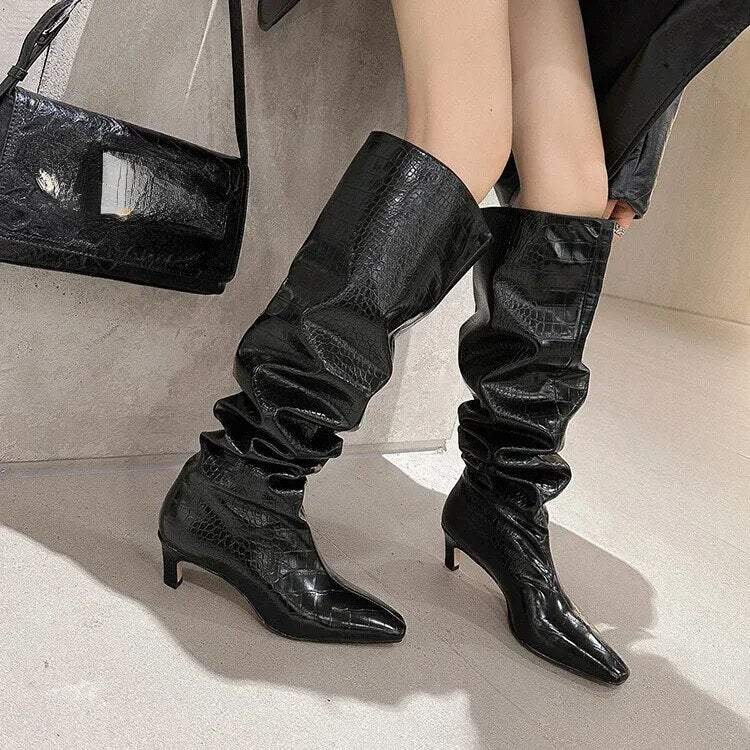 Designer Style Fashionable Over the Knee High Heel Boots