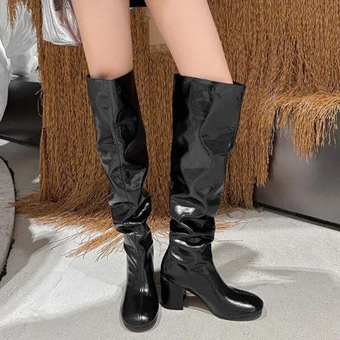 Designer Style Fashionable Over the Knee High Heel Boots