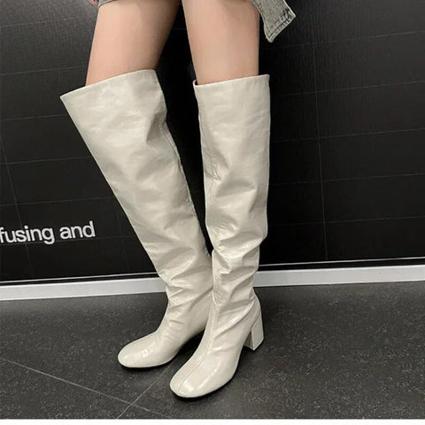 Designer Style Fashionable Over the Knee High Heel Boots