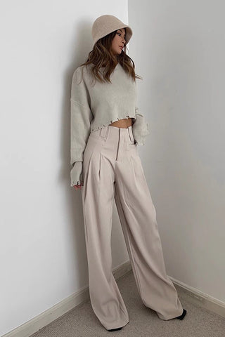 Wide Leg Slant Pocket Pants