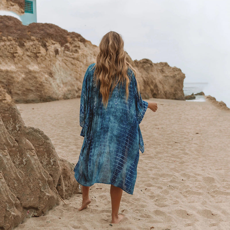 Surfer Girl Cotton Striped Kimono