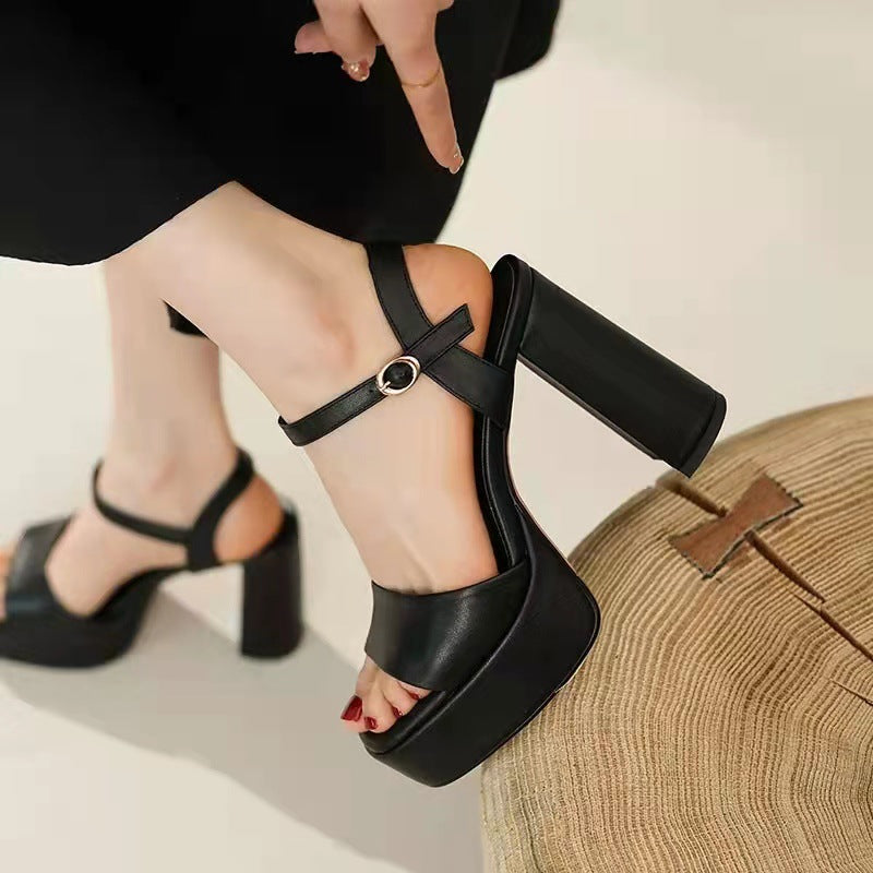 Elevated Glam Platform Block Heels