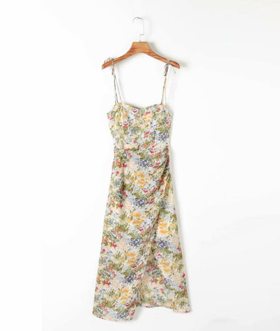 Smile Says It All Floral Tie Front Maxi Dress