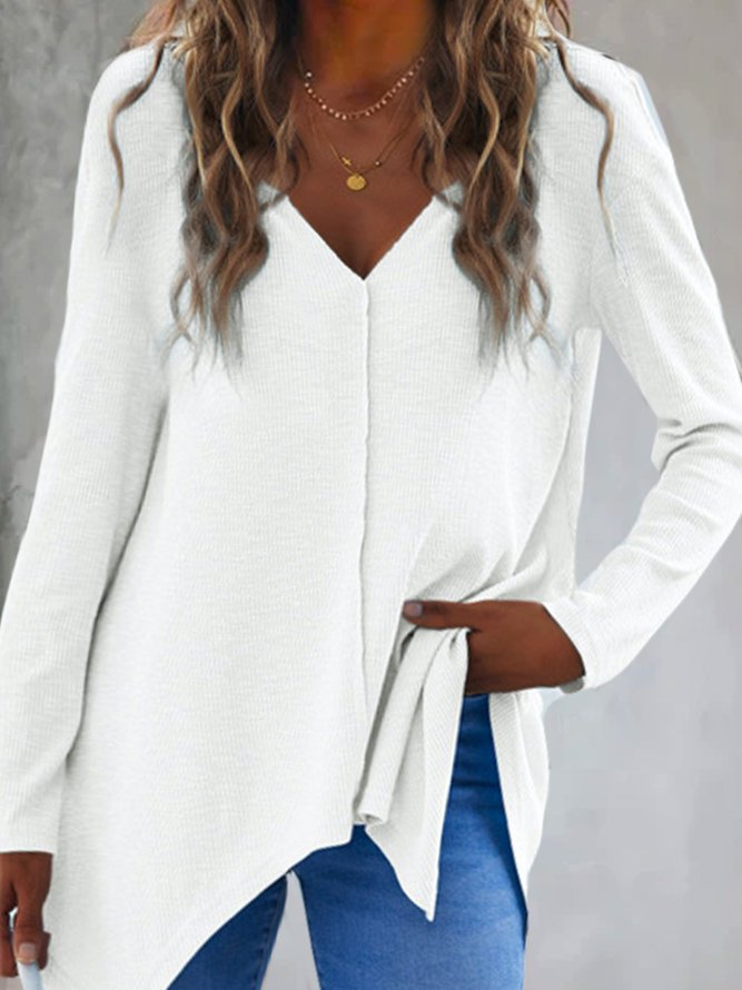 Victoria Cotton Blend Pocketed Asymm Top - Natural