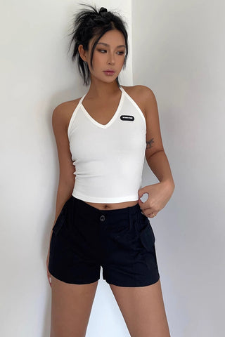 Elastic Waist Pocket Side Shorts