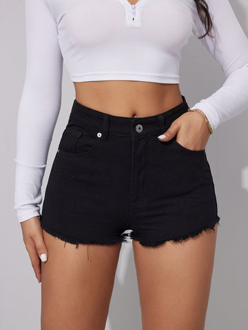 Truth Or Dare Jeansshorts - Schwarz