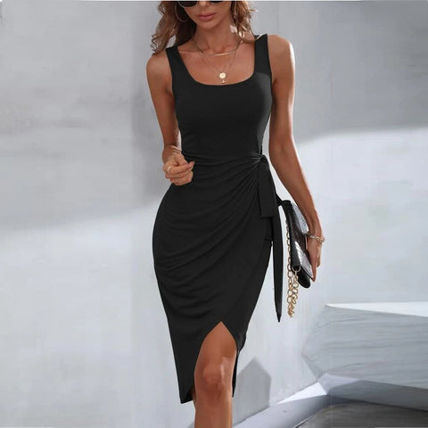 Irregular Strappy Vest Dress