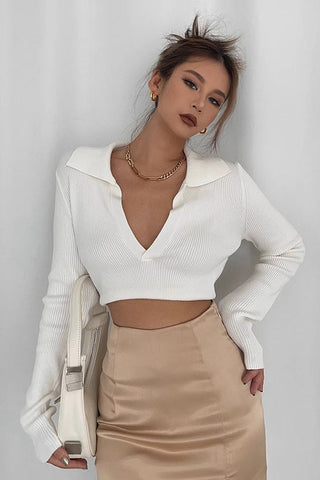 Long Sleeve Lapel Neck Tops Basic Shirt