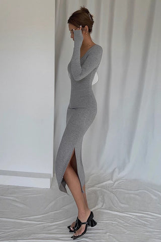 Split Hem Sexy Party Club Bodycon Dress