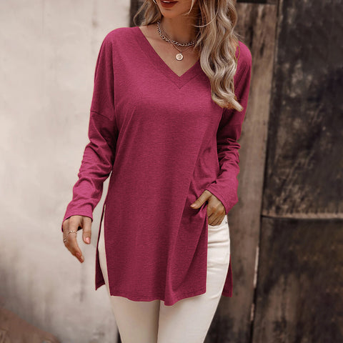 Vital V-Neck Ribbed Sleeve Sweater - Latte