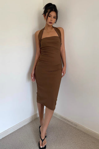 Solid Elegant Cut Out Dress