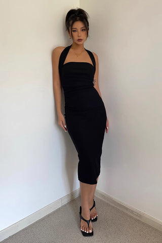 Solid Elegant Cut Out Dress