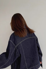 Buttoned Front Outwear Button Down Denim Jacket