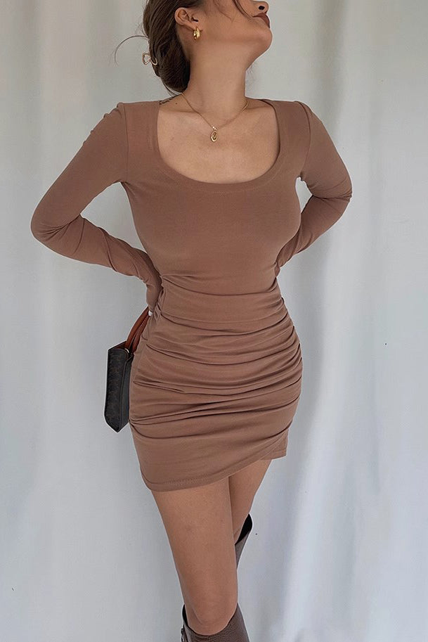 Sexy Ruched Party Club Bodycon Dress