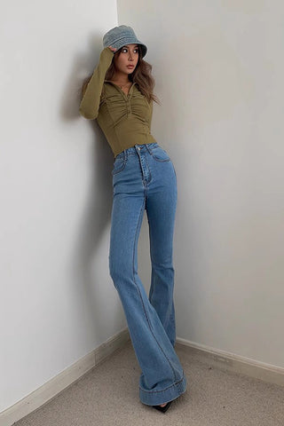 Nature High Waist Flared Hem Jeans