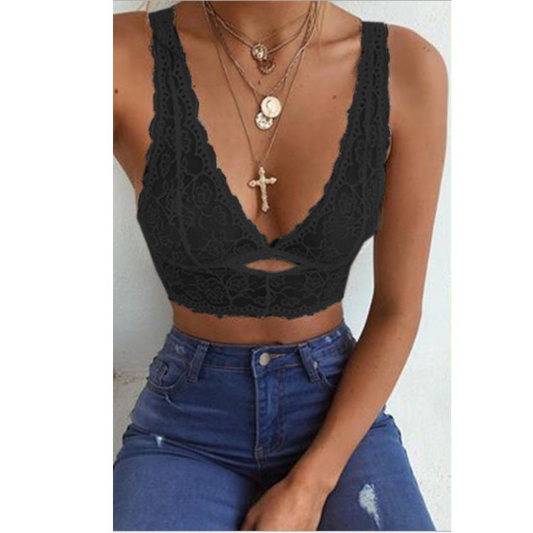 Soutien-gorge en dentelle noire Perspective