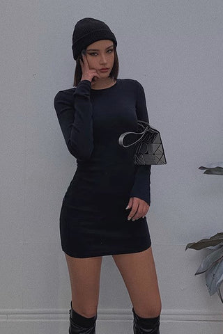 Sexy Crew Neck Bodycon Dress