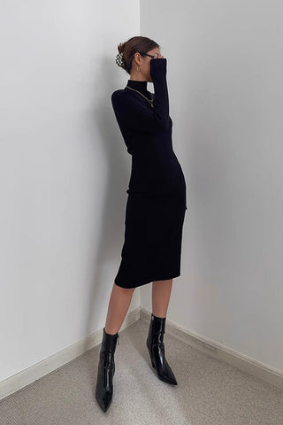 Sexy Mock Neck Bodycon Dress