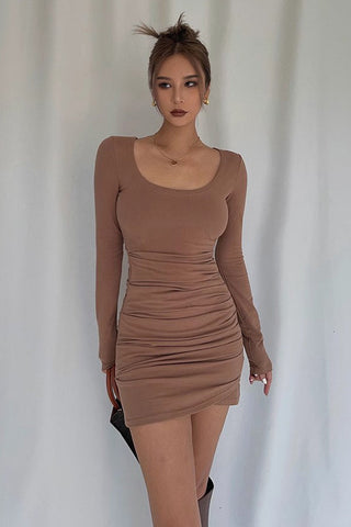 Sexy Ruched Party Club Bodycon Dress