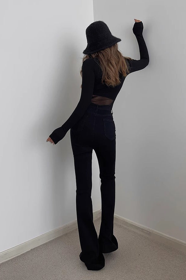 Sexy Mesh Fitted Jumpsuit