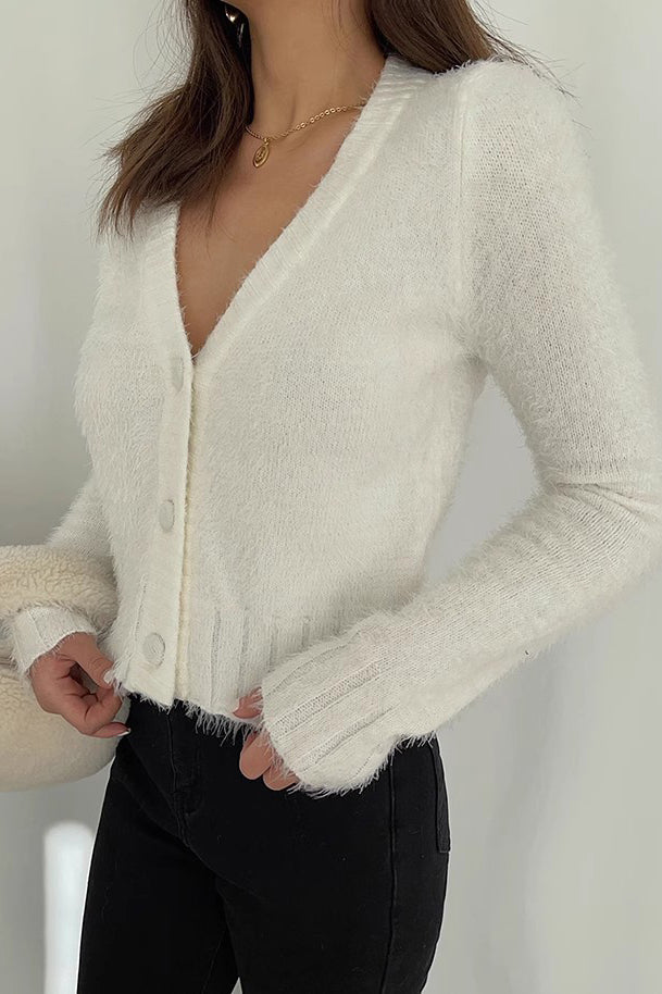 Long Sleeve Wrap V-Neck Sweater