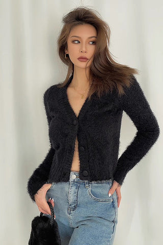 Long Sleeve Wrap V-Neck Sweater