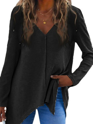 Victoria Cotton Blend Pocketed Asymm Top - Natural