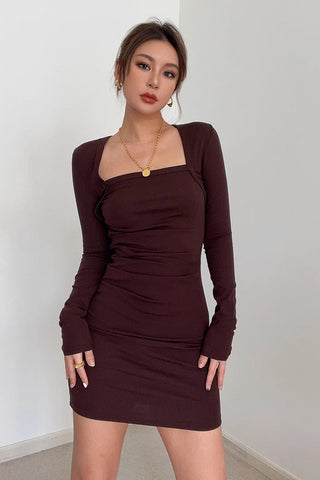 Scoop Neck Sexy Bodycon Dress