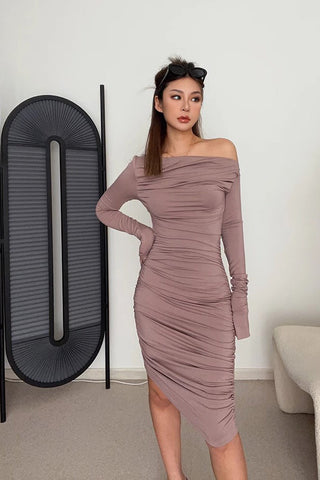 Sexy Pleated Party Club Bodycon Dress