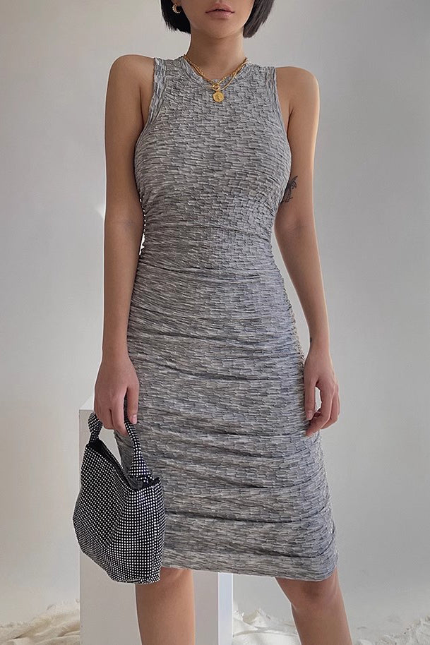 Ribbed Sleeveless Bodycon Sexy Dress