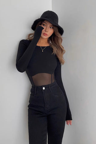 Sexy Mesh Fitted Jumpsuit