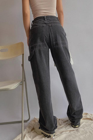 Nature Slant Pocket Straight Leg Jeans