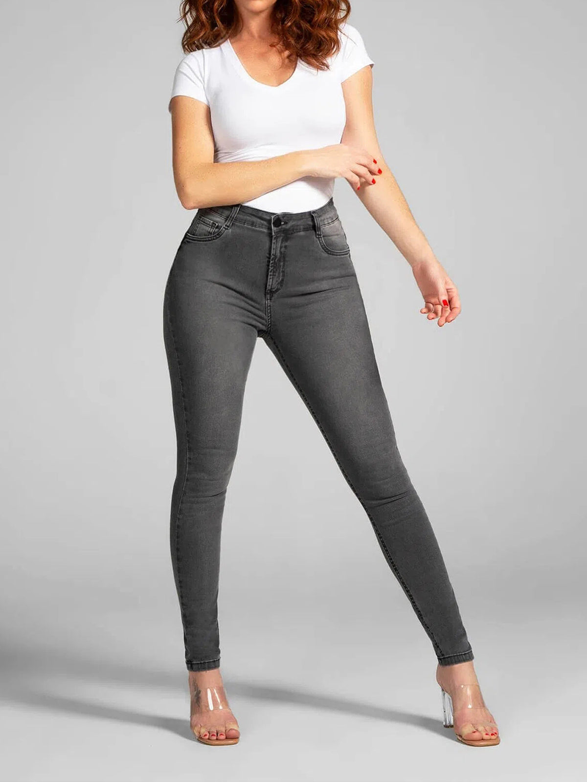 Thank Me Later Skinny Jeans - Grey