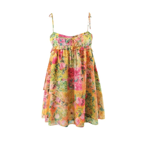 Lake Como Floral Cut Out Dress