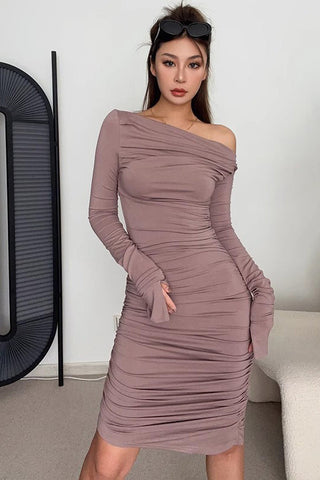 Sexy Pleated Party Club Bodycon Dress