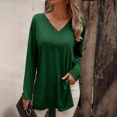 Vital V-Neck Ribbed Sleeve Sweater - Latte