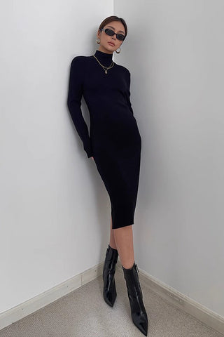 Sexy Mock Neck Bodycon Dress