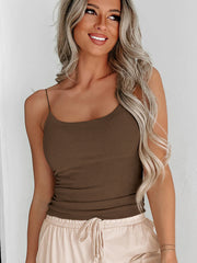 Sleek + Chic Ribbed Bodysuit - Tan