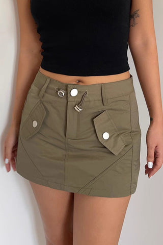 High Waist Buckle Detail Shorts