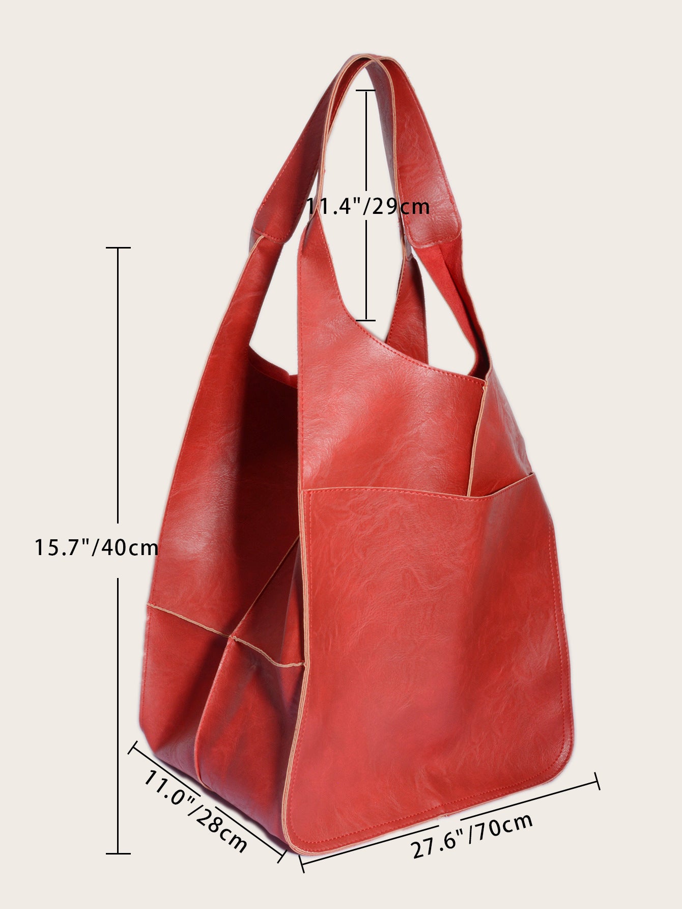 Large Leather Shopping Bag