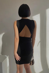 Sexy Fitted Backless Crisscross Bodycon Dress