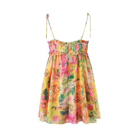 Lake Como Floral Cut Out Dress