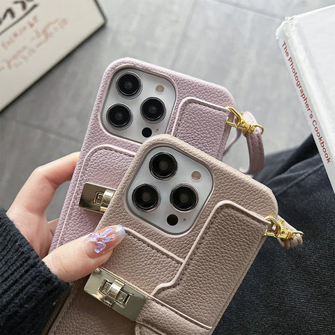 Luxury Shoulder Crossbody Bag Wallet Box Suitable For Iphone 11 12 13 14 Series Leather Strap Shockproof Phone Case