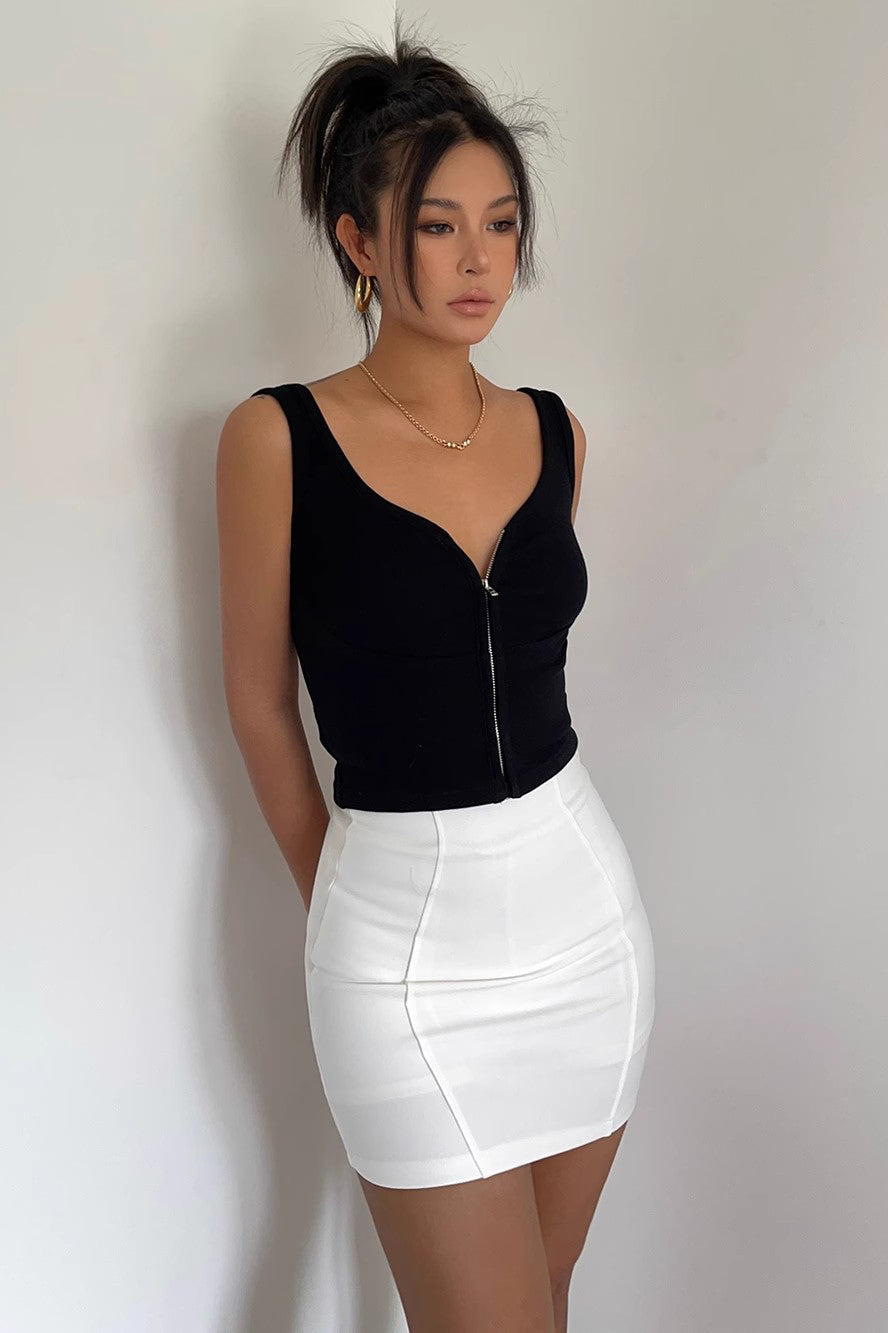 Sexy Fitted A-Line Solid Skirt